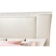 Off-White Finish Wood King Panel Bed Contemporary Cosmos Furniture Chanel
