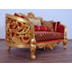 Classic Red Gold Fabric 30013 BELLAGIO II Sofa EUROPEAN FURNITURE 