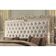 Homey Design HD-13005 Traditional Luxury Pearl White Finish Eastern King Bed