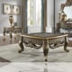 Perfect Brown with Metallic Antique Gold Coffee Table Set 3Pcs Homey Design HD-905BR