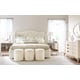 Curvaceous Headboard Creamy Velvet Sleigh ADELA CAL KING BED by Caracole 