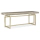 Grey Sandstone Top & Gold Metal Frame Console Table 4 EVER A CLASSIC by Caracole 