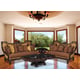 Luxury Chenille Dark Brown Wood Luxury Sofa Set 2 P HD-90018 Classic Traditional