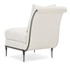Neutral Fabric Upholstery Antique Nickel Accent Chair ON POINT by Caracole 