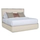 Curving Headboard Performance Fabric King Bed DREAM BIG by Caracole 