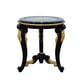 Luxury Black & Gold BELLAGIO III End Table EUROPEAN FURNITURE Carved Wood