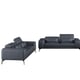 Smokey Gray Italian Leather CAVOUR Sofa EUROPEAN FURNITURE Contemporary Modern