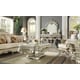 Baroque Belle Silver Finish End Table Set 2Pcs Traditional Homey Design HD-8088