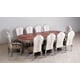 Luxury Antique Silver & Ebony BELLAGIO Dining Table Set 11Pcs EUROPEAN FURNITURE 