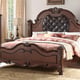 Cherry Finish Wood King Panel Bed Traditional Cosmos Furniture Destiny