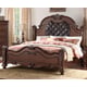 Cherry Finish Wood King Panel Bed Traditional Cosmos Furniture Destiny