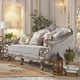 Antique Silver & Bronze Finish Sofa Set 3Pcs Traditional Homey Design HD-20339 