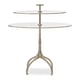 Glass Top W/ Silverleaf Edging End Table MOVE TWO TIERS by Caracole 