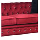 Red Fabric Sofa Set 3Pcs w/ Acrylic legs Transitional Cosmos Furniture Sahara Red