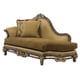 Luxury Silk Chenille Solid Wood Chaise Lounge Benetti's Sicily Traditional