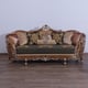 Luxury Black & Gold Wood Trim SAINT GERMAIN II Sofa Set 3Pcs EUROPEAN FURNITURE 