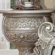 Baroque Silver Nightstand Set 2Pcs Traditional Homey Design HD-8088 