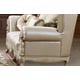 Plantation Cove White Leather Sofa Set & Occasional Tables 5Pcs Homey Design HD-32 