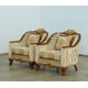 Luxury Brown & Gold Wood Trim ANGELICA II Chair EUROPEAN FURNITURE Traditional