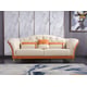 Premium Italian Leather Off White & Orange Sofa AMALIA EUROPEAN FURNITURE Modern