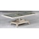 Luxury Silver Gold Pearl Cocktail Table  Carved Wood Benetti's Perla Traditional