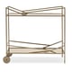 Lucent Bronze Smooth Metallic Paint Contemporary VECTOR BAR CART by Caracole 