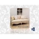 Luxury Ivory Chenille Sofa Set 2Pcs Wood Trim Benetti's AVA Classic Traditional