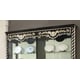 Homey Design HD-1208 Traditional Victorian Dark Brown China Cabinet