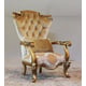 Luxury Golden Brown & Silver Wood Trim ALEXSANDRA Chair Set 2 Pcs EUROPEAN FURNITURE