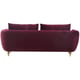 Luxury Burgundy Velvet SIPARIO VITA Sofa Set 3Pcs EF-22561 EUROPEAN FURNITURE 