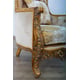 Royal Luxury Gold & Sand Fabric MAGGIOLINI Arm Chair Set 2Ps EUROPEAN FURNITURE 