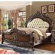 Cherry Ivory Tufted HB King Bed Traditional Homey Design HD-8013
