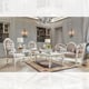 Beige Fabric & Ivory Finish Sofa Set 3Pcs Traditional Homey Design HD-2672 