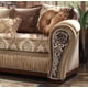 Homey Design HD-1632 Victorian Upholstery Desert Sand Sectional Living Room 6Pcs