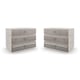 Polished Gray Sandstone Nightstand Set 2Pcs BEDROCK NIGHTSTAND by Caracole 