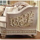 Luxury Metallic Bright Gold & Tan Sofa Traditional Homey Design HD-814