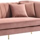 Coral Velvet w/ Gold Finish Sofa Set 2Pcs Transitional Cosmos Furniture Lexington