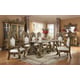 Perfect Brown & Glass Top Rectangle Dining Table Traditional Homey Design HD-1802