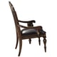 Cherry Finish Wood Dining Arm Chair Set of 2 Traditional Cosmos Furniture Rosanna