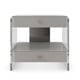 Glass & Steel Open Nighstands Set 2Pcs OPENING NIGHT by Caracole 