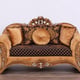 Royal Luxury Black & Brown Gold EMPERADOR Sofa Set 2 Pcs EUROPEAN FURNITURE Classic