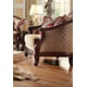 Dark Walnut Sofa Carved Wood Traditional Homey Design HD-2655