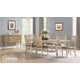 Gold Finish Wood Dining Room Set 8Pcs w/Chest Transitional Cosmos Furniture Zora Gold