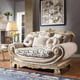 Belle Silver Chenille Loveseat Carved Wood Homey Design HD-2656 Traditional 