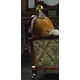 Homey Design HD-260 Traditional Mocha Golden Beige Upholstered Chair