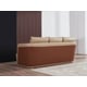 Premium Italian Leather Sand Tan Brown Sofa GLAMOUR EUROPEAN FURNITURE Modern