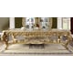 Baroque Rich Gold Rectangular Dining Table Traditional Homey Design HD-8086