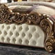 Antique Gold & Perfect Brown King Bedroom Set 5Pcs Traditional Homey Design HD-8011 