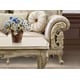 Plantation Cove White Leather Loveseat Traditional Homey Design HD-32 