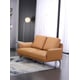 Premium Italian Leather Cognac TRATTO Sofa Set 3Pcs EUROPEAN FURNITURE Modern